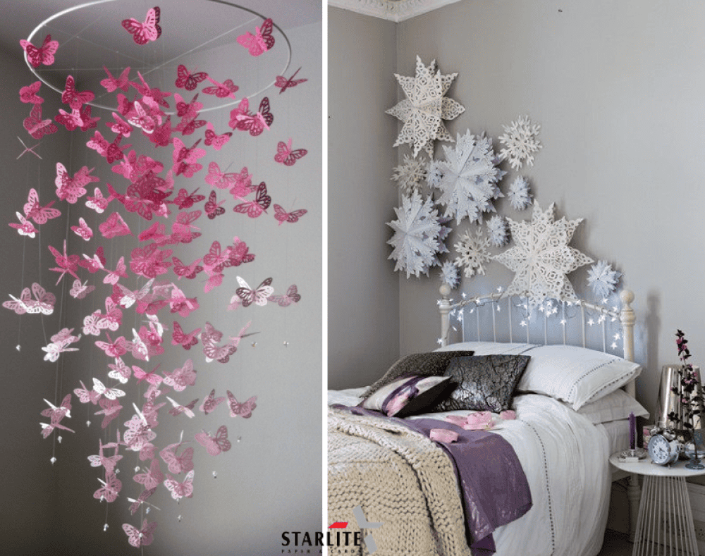 Dekorasi rumah menggunakan kertas bekas