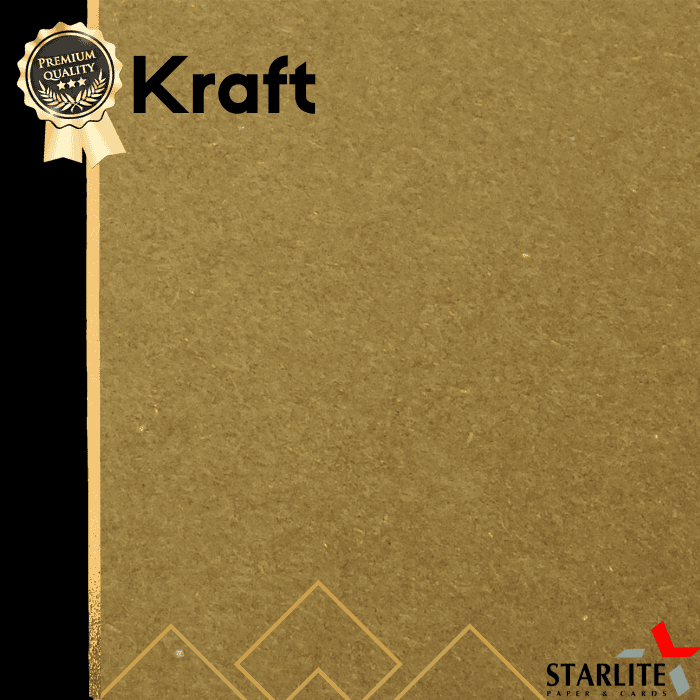 Kraft paper and card stock from Starlite Paper & Cards, high-quality craft paper suitable for arts, crafts, packaging, and creative projects, eco-friendly and durable for versatile use.